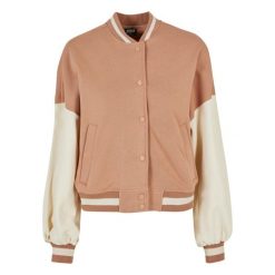 Damska kurtka oversize Urban Classics 2 Tone College Terry. Białe kurtki Urban Classics, m, bez wzorów, z bawełny, bez kaptura. Za 294.50 zł.