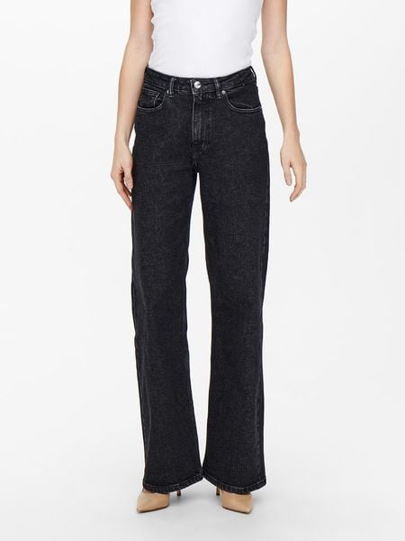 ONLY Dżinsy - Comfort fit - w kolorze czarnym rozmiar: W31/L32. Czarne jeansy ONLY, l, z aplikacjami, ze skóry, klasyczne. Za 135.81 zł.