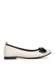 MEXX Baleriny CEO-MX/036C-RST Biały. Białe baleriny Mexx, bez wzorów, ze skóry, bez obcasa, bez zapięcia. Za 249.99 zł.