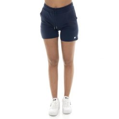 Odzież sportowa z bawełna z kieszenie na co dzień. Niebieskia spodnie materiałowe LEONE 1947 APPAREL, bez wzorów, z bawełny, na fitness i siłownię. W wyprzedaży za 67.30 zł.