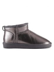 ISLAND BOOT Botki zimowe "Miley" w kolorze ciemnoszarym rozmiar: 36. Czarne botki Island Boot, bez wzorów, z materiału, bez obcasa, bez zapięcia. Za 103.65 zł.