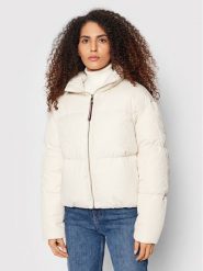 Tommy Hilfiger Kurtka puchowa Logo Jaquard WW0WW31921 Beżowy Regular Fit. Brązowe kurtki Tommy Hilfiger, na zimę, xl, bez wzorów, z puchu, bez kaptura. Za 759.99 zł.