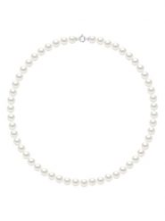 Mitzuko Naszyjnik perłowy w kolorze białym - dł. 50 cm rozmiar: onesize. Białe naszyjniki Mitzuko, z materiału, z perłą, srebrne. Za 1,565.99 zł.