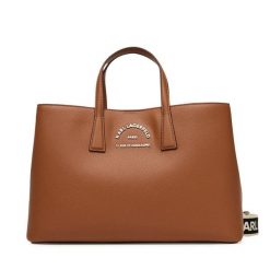 Torebka KARL LAGERFELD. Brązowe torebki klasyczne KARL LAGERFELD, bez wzorów, klasyczne, bez dodatków. Za 669.99 zł.