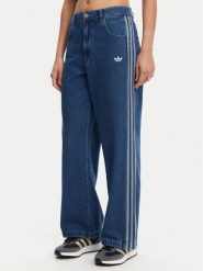 Adidas Jeansy adicolor Denim 3-Stripes JD2574 Niebieski Wide Leg. Niebieskie jeansy adidas, bez wzorów, z bawełny. Za 319.99 zł.