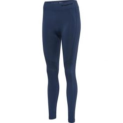 Damskie legginsy mid-rise Hummel Shaping. Niebieskie legginsy Hummel, bez wzorów, sportowe. Za 196.00 zł.
