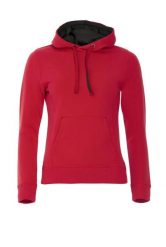 Clique Classic Hoody Women – damska bluza z kapturem, mieszanka bawełny – red. Czerwone bluzy CLIQUE, s, bez wzorów, z bawełny, z kapturem. Za 213.48 zł.
