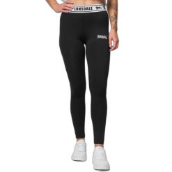 Damskie legginsy Lonsdale Ballinguile. Czarne legginsy Lonsdale, bez wzorów, z bawełny. Za 233.50 zł.