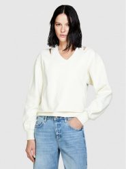 Sisley Bluza 3FPPL104P Écru Regular Fit. Bluzy Sisley, l, bez wzorów, z bawełny, bez ramiączek, bez kaptura. Za 349.99 zł.