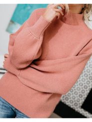 Milan Kiss Sweter w kolorze jasnoróżowym rozmiar: XL. Różowe swetry Milan Kiss, xl, bez wzorów, bez ramiączek. Za 183.15 zł.