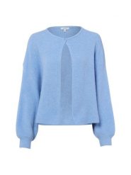 Opus Kardigan damski z wełną i moherem - Deriana Kobiety Sztuczne włókno niebieski marmurkowy, 36. Niebieskie swetry Opus, bez wzorów, z dzianiny, bez ramiączek. Za 449.95 zł.