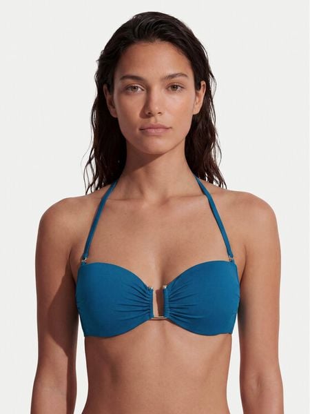 Max Mara Beachwear Góra od bikini Amelia 2616821239 Turkusowy. Niebieskie bikini Max Mara Beachwear, bez wzorów, z syntetyku. Za 449.99 zł.