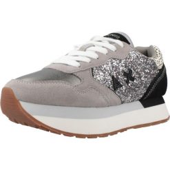 Buty SUN68 KELLY BIG GLITTER Szary. Szare buty trekkingowe SUN68, ze skóry, bez zapięcia. Za 349.99 zł.