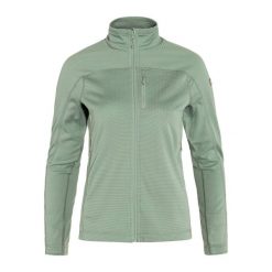 Bluza polarowa damska Fjällräven Abisko Lite Fleece. Zielone bluzy bez kaptura Fjällräven, na zimę, s, bez wzorów, z polaru, bez kaptura, narciarskie. Za 369.99 zł.