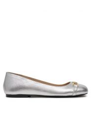 LOVE MOSCHINO Baleriny JA11011G1MIF090B Srebrny. Szare baleriny Love Moschino, bez wzorów, ze skóry, bez obcasa, bez zapięcia. Za 449.99 zł.