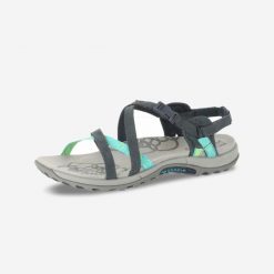 Second Life - Sandały turystyczne damskie Merrell Jacardia - Stan Zadowalający. Niebieskie sandały Merrell, bez wzorów, sportowe, bez obcasa, bez zapięcia. Za 159.99 zł.