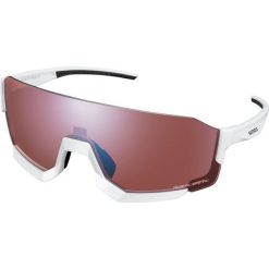 Okulary AEROLITE 2, białe. Białe okulary przeciwsłoneczne Shimano, bez wzorów, z mikrofibry. Za 303.90 zł.
