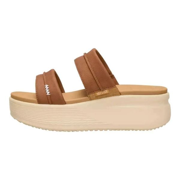HeyDude Damskie Sandały Austin Slide Classic. Brązowe sandały Hey dude, bez wzorów, z materiału, bez obcasa, bez zapięcia. Za 259.00 zł.