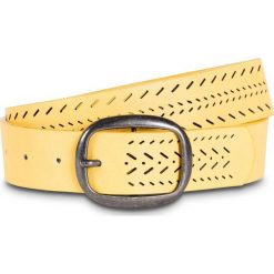 Pasek z wycinanym wzorem bonprix żółty - stare srebro. Paski marki bonprix. Za 44.99 zł.