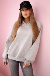 Bluza z kapturem masełko szara. Szare bluzy KESI, l, bez wzorów, z elastanu, eleganckie, bez ramiączek, z kapturem. Za 204.91 zł.