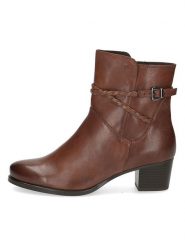 Caprice Skórzane botki "Arista" w kolorze brązowym rozmiar: 39. Brązowe botki Caprice, bez wzorów, ze skóry, eleganckie, bez obcasa, bez zapięcia. Za 272.15 zł.