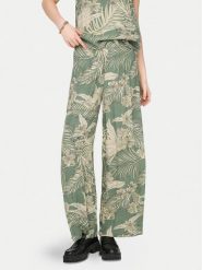 ONLY Spodnie materiałowe Palina 15324503 Zielony Loose Fit. Zielone spodnie materiałowe ONLY, bez wzorów, z materiału. Za 99.99 zł.
