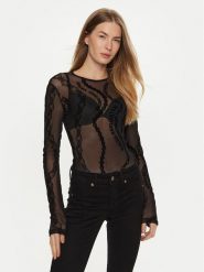 Versace Jeans Couture Body 77HAM2A1 Czarny Slim Fit. Czarne body i gorsety Versace Jeans Couture, bez wzorów, z jeansu, bez ramiączek. Za 439.99 zł.