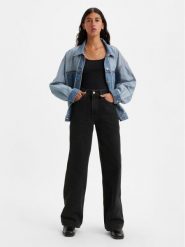 Levi's® Jeansy Ribcage A6081-0001 Czarny Wide Leg. Czarne jeansy s, bez wzorów, z bawełny. Za 619.99 zł.