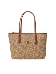 Tommy Hilfiger Torebka Th Monoplay Leather Mini Tote AW0AW17415 Brązowy. Brązowe torebki klasyczne Tommy Hilfiger, bez wzorów, ze skóry, bez dodatków. Za 479.99 zł.