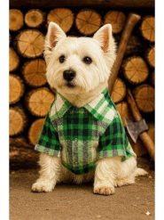 Paws&Whiskers Koszula w kolorze zielonym dla psa rozmiar: L. Zielone koszule Paws&Whiskers, l, bez wzorów, z bawełny, eleganckie, bez kołnierzyka, bez ramiączek. Za 81.95 zł.