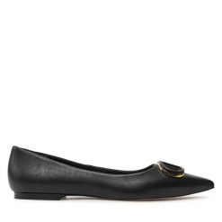 Baleriny TWINSET. Czarne baleriny Twinset, bez wzorów, bez obcasa, bez zapięcia. Za 849.99 zł.