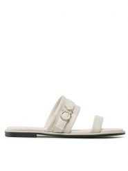 Calvin Klein Klapki Almond Slide W/Hw HW0HW01482 Biały. Białe klapki Calvin Klein, bez wzorów, ze skóry, bez obcasa, bez zapięcia. Za 499.99 zł.