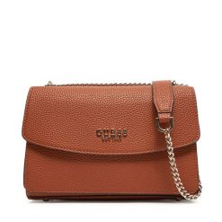 Torebka Guess. Brązowe listonoszki Guess, z aplikacjami, bez dodatków. Za 589.99 zł.