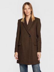 Zadig&Voltaire Płaszcz wełniany Marco WWCO00186 Brązowy Regular Fit. Brązowe płaszcze Zadig&Voltaire, na zimę, xs, bez wzorów, z wełny, bez kaptura. Za 2,649.00 zł.
