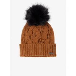 Czapka zimowa damska Columbia Boundless Days Cable Knit Pom Beanie - camel brown. Brązowe czapki zimowe Columbia, bez wzorów, sportowe. Za 89.99 zł.