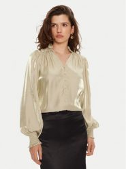 Bruuns Bazaar Bluzka Harrietta BBW4228 Złoty Regular Fit. Żółte bluzki Bruuns Bazaar, bez wzorów, z wiskozy, bez kołnierzyka, bez ramiączek. Za 419.99 zł.