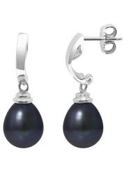 Pearline Srebrne kolczyki-wkrętki z perłami rozmiar: onesize. Czarne kolczyki Pearline, z perłą, srebrne. Za 239.99 zł.