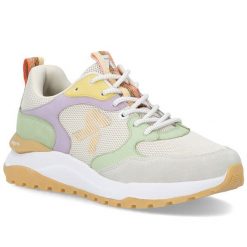 Półbuty damskie sneakersy beżowe Rieker W2506-60. Brązowe buty sportowe lifestyle Rieker, bez wzorów, ze skóry ekologicznej, sportowe, bez zapięcia. Za 379.00 zł.