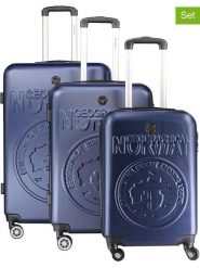 Geographical Norway 3-częściowy zestaw "Stanislaseo" w kolorze granatowym rozmiar: onesize. Niebieskie walizki Geographical Norway. Za 347.99 zł.