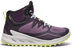 Buty damskie Keen Zionic Mid WP Black Plum/Daiquiri Green. Fioletowe buty trekkingowe 909, z materiału, bez zapięcia. Za 595.99 zł.
