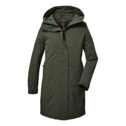 Parka damska z kapturem Killtec GW 73. Czarne płaszcze GIGA DX, na zimę, m, bez wzorów, z materiału, z kapturem. Za 755.55 zł.