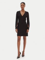 Rinascimento Sukienka koktajlowa CFC0126535003 Czarny Slim Fit. Czarne sukienki Rinascimento, xl, bez wzorów, z syntetyku, wizytowe, bez kołnierzyka, bez ramiączek. Za 619.99 zł.