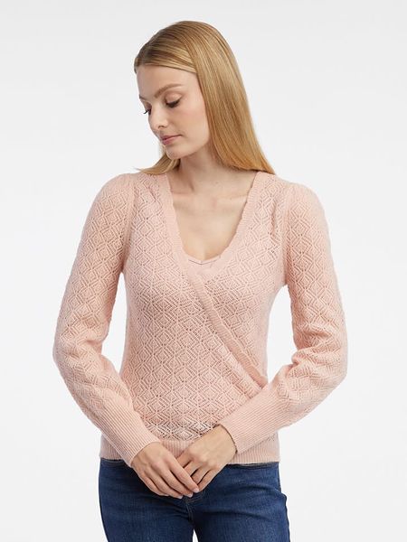 Orsay Sweter w kolorze jasnoróżowym rozmiar: L. Różowe swetry Orsay, l, bez wzorów, z wełny, bez ramiączek. Za 78.99 zł.