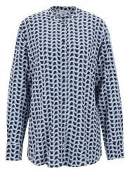 Gerry Weber Bluzka w kolorze błękitno-czarnym rozmiar: 46. Niebieskie bluzki Gerry Weber, bez wzorów, z wiskozy, bez kołnierzyka, bez ramiączek. Za 114.17 zł.