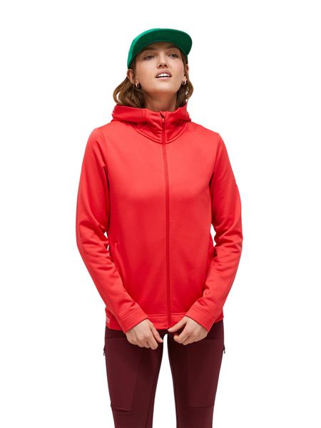 Bluza Peak Performance damska Rider Tech Zip Hood czerwona - L. Czerwone bluzy z kapturem Peak Performance, l, bez wzorów, z elastanu, bez kaptura, do biegania. Za 619.00 zł.