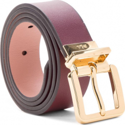 Pasek Damski LAUREN RALPH LAUREN - Dryden 412665677008 XS Merlot/Ros. Czerwone paski Lauren Ralph Lauren, w paski, ze skóry. Za 219.90 zł.