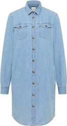 LEE SHIRT DRESS DAMSKA SUKIENKA WASHED BLUE L50DCLLR. Niebieskie sukienki Lee, l, bez wzorów, bez kołnierzyka, bez ramiączek. Za 179.99 zł.