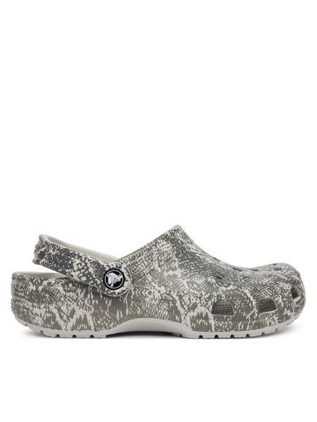 Crocs Klapki Classic Pop Animal Clogs 214153 Szary. Szare klapki Crocs, bez wzorów, z tworzywa sztucznego, bez obcasa, bez zapięcia. Za 233.99 zł.