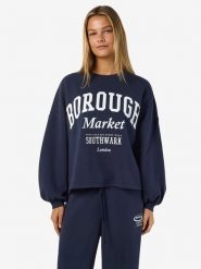 Noisy may Bluza w kolorze granatowym rozmiar: M. Niebieskie bluzy Noisy May, m, bez wzorów, bez ramiączek, bez kaptura. Za 113.10 zł.