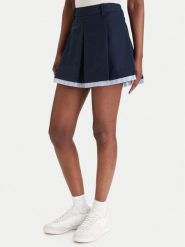 Tommy Jeans Spódnica trapezowa Varsity Pleated DW0DW22758 Granatowy Regular Fit. Niebieskie spódnice Tommy Jeans, m, bez wzorów, z jeansu, trapezowe. Za 489.99 zł.